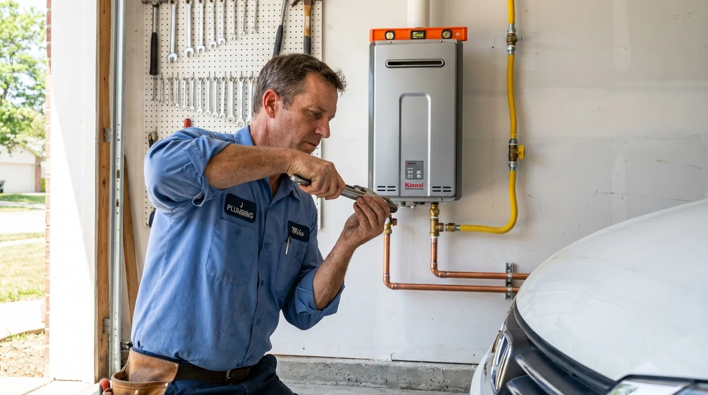 Tankless water heater installation by a Johns Plumbing LLC plumber in Longmont